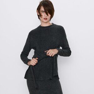 ZARA Self-Tie Pullover Sweater-like Barefoot Dream Large